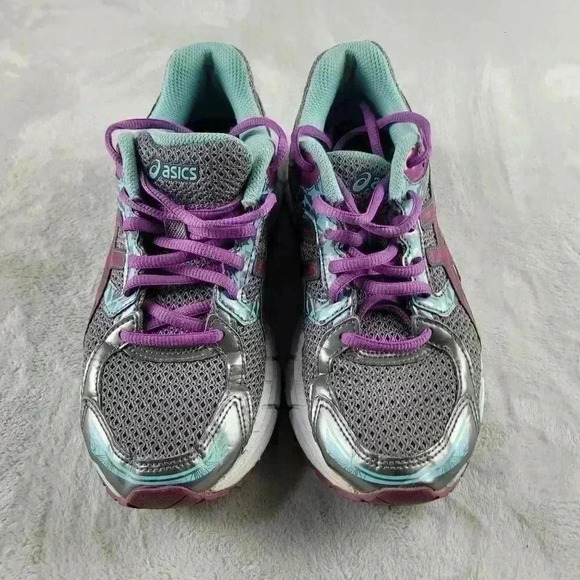 Asics Gel-Excite 3 Women's Charcoal/Grape/Aqua Splash 7 - Picture 2 of 6